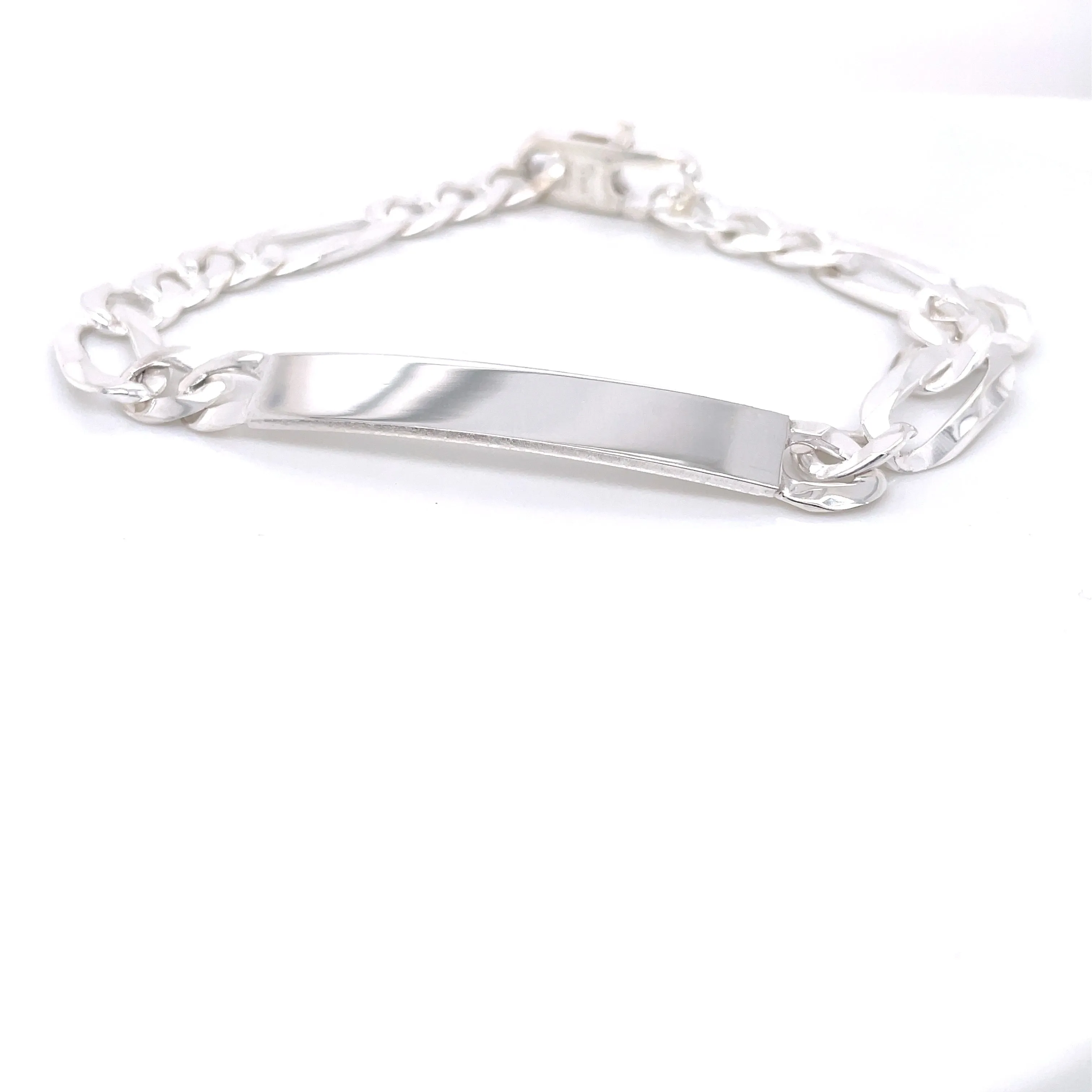 Sterling Silver Figaro I.D Bracelet