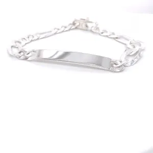 Sterling Silver Figaro I.D Bracelet