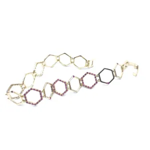 Sterling Silver Hexagon Bracelet