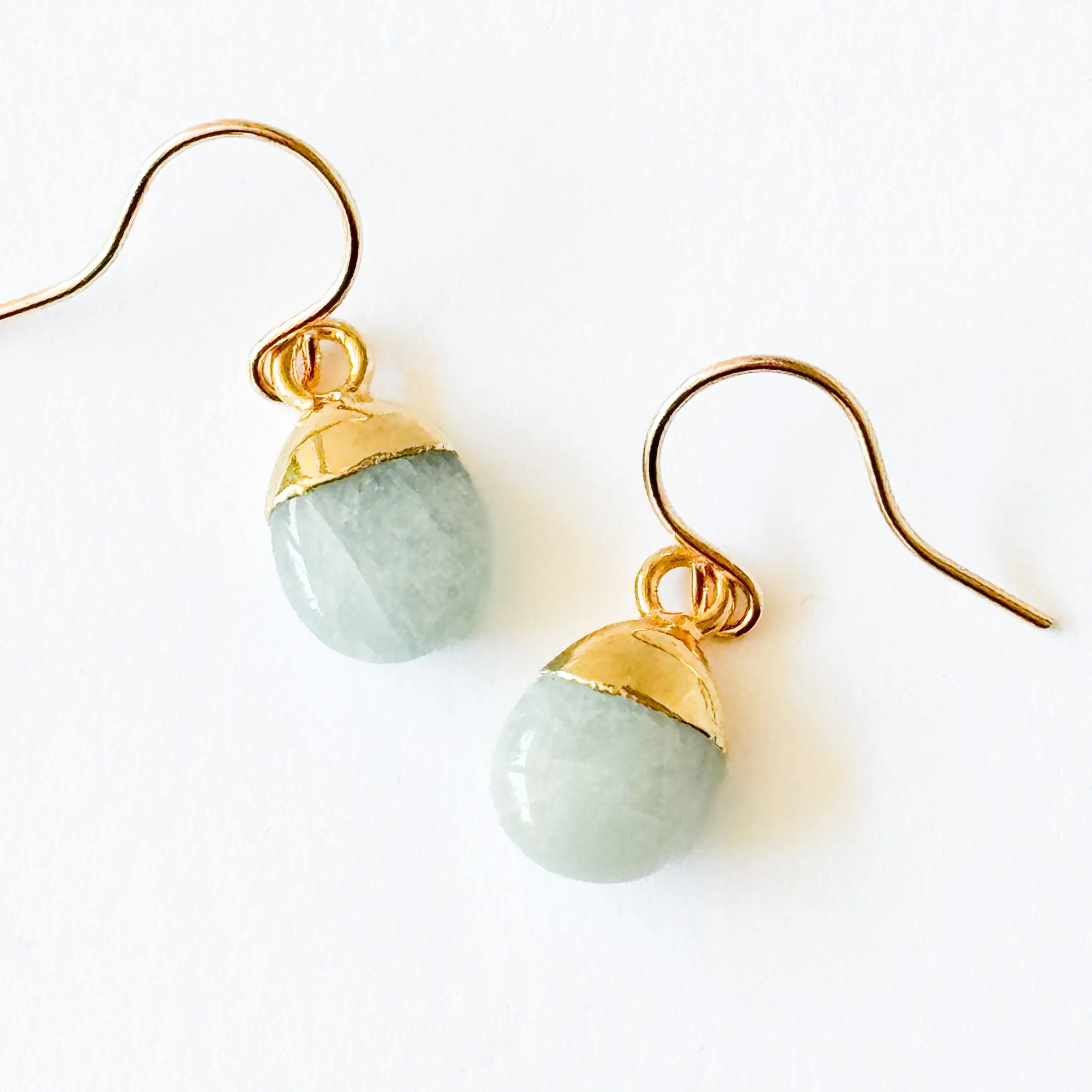 Tiny Gemstone Charm Earrings - WS