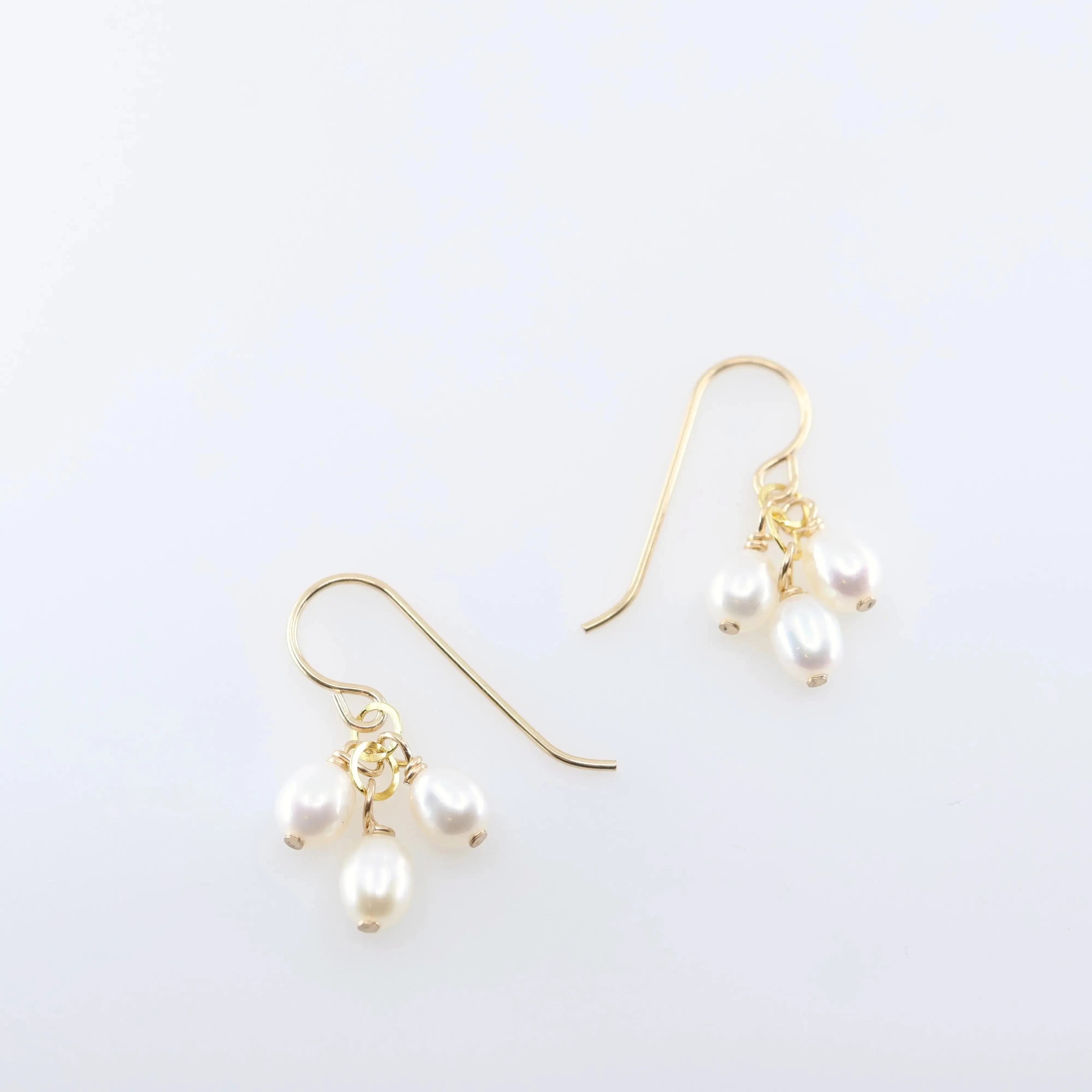Tiny Pearl Cluster Earrings