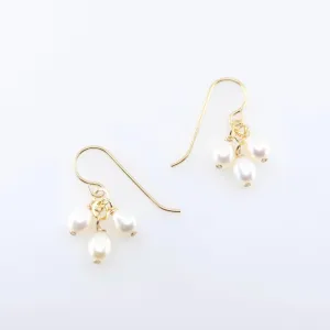 Tiny Pearl Cluster Earrings
