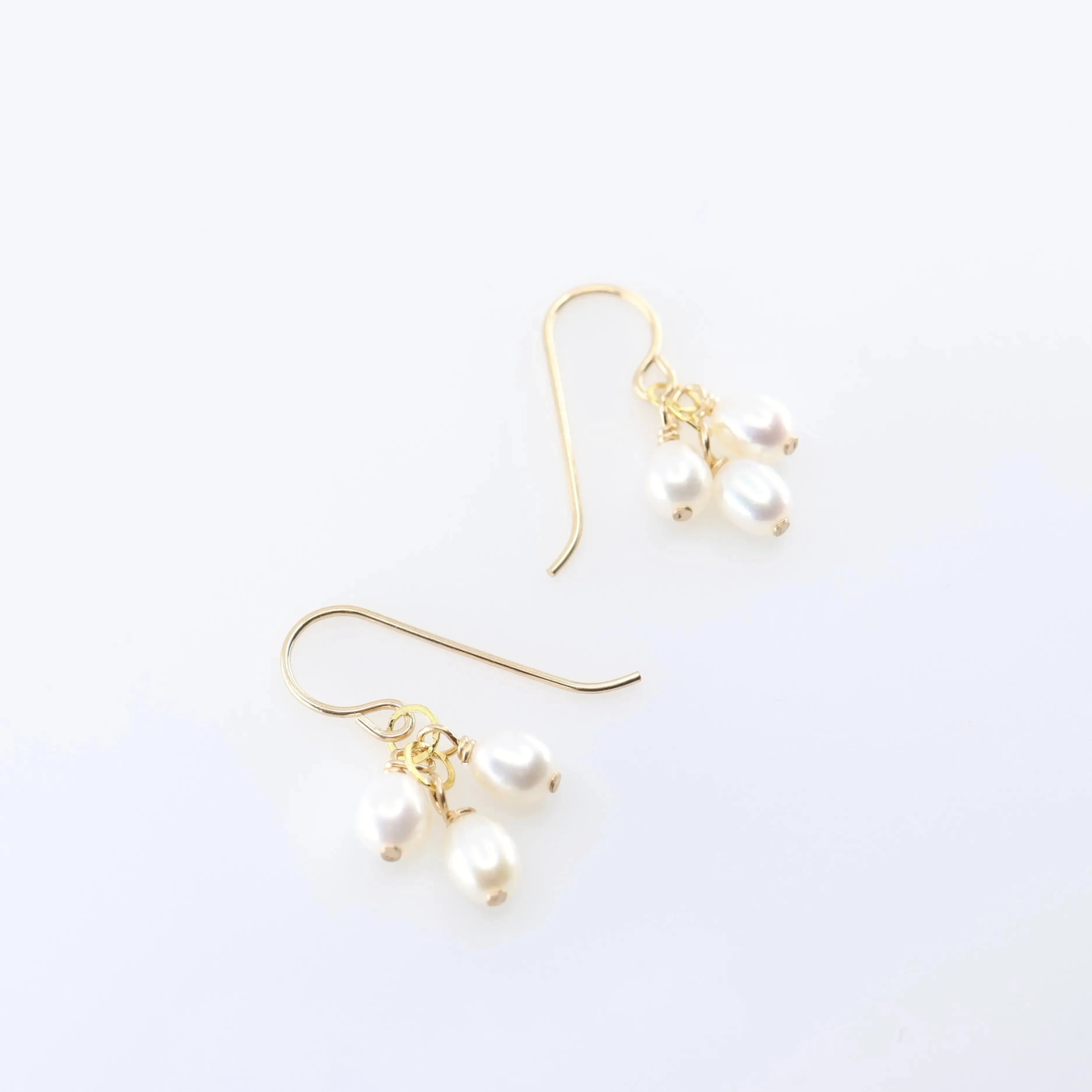 Tiny Pearl Cluster Earrings