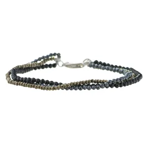 Triple Metallic Gemstone bracelet