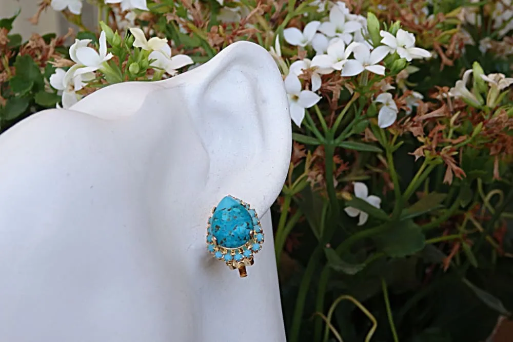 Turquoise non pierced earrings