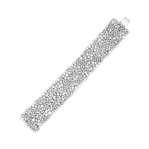 Wide Diamond Mesh Bracelet